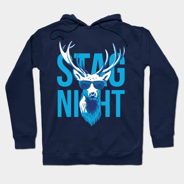 Stag Night Bachelor Party Groomsmen Design Hoodie by polliadesign